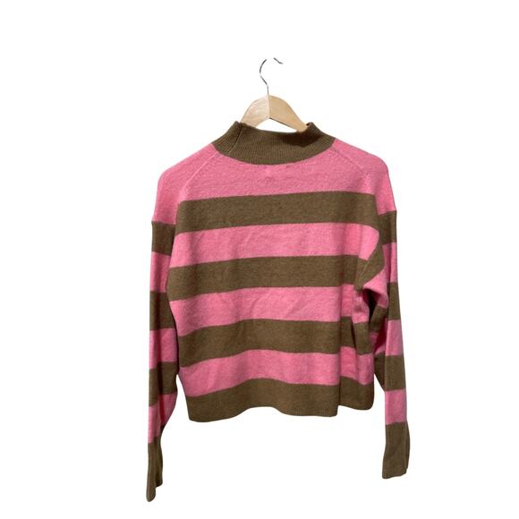 J. Crew Factory Rugby stripe mockneck sweater in extra-soft yarn Size Small NWOT - Picture 4 of 4